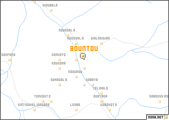 map of Bountou