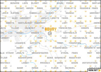 map of Bouny
