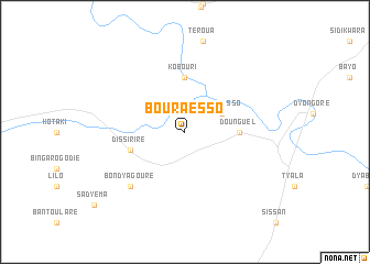map of Bouraésso
