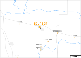 map of Bourbon