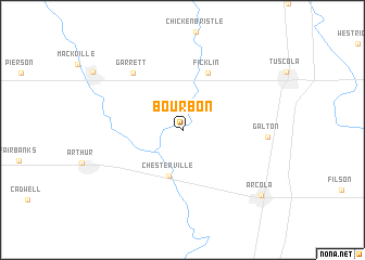 map of Bourbon