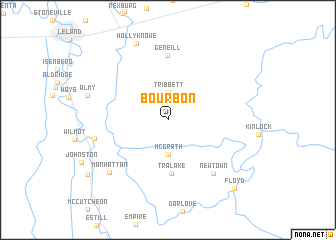 map of Bourbon