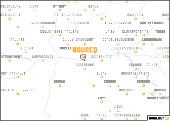 map of Bourcq