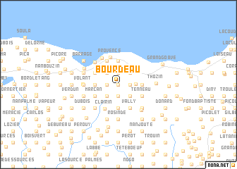 map of Bourdeau