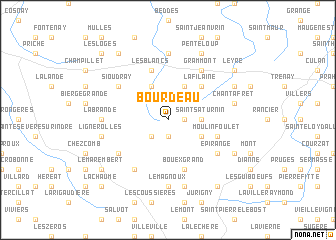 map of Bourdeau