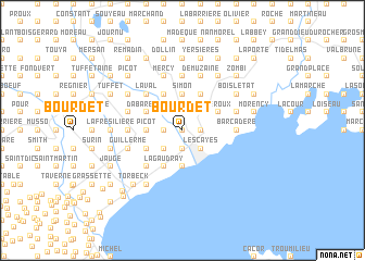 map of Bourdet