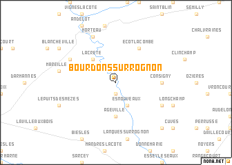 map of Bourdons-sur-Rognon