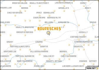 map of Bouresches