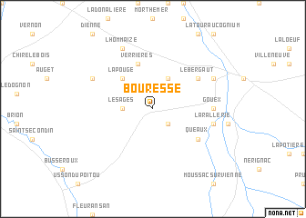 map of Bouresse