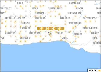 map of Bourg-à-Chique