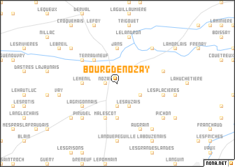 map of Bourg de Nozay