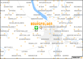 map of Bourgfelden