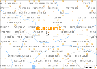 map of Bourg-Lastic