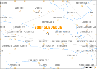 map of Bourg-lʼÉvêque