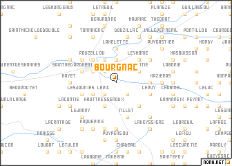 map of Bourgnac