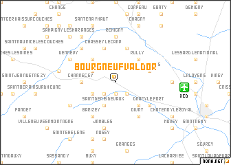 map of Bourgneuf-Val-dʼOr