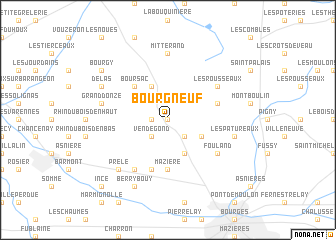 map of Bourgneuf