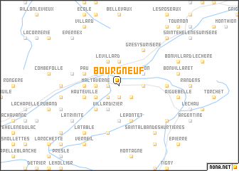 map of Bourgneuf