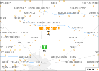 map of Bourgogne