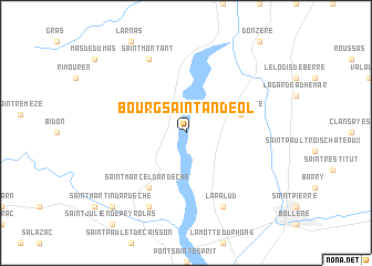 map of Bourg-Saint-Andéol