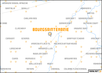 map of Bourg-Sainte-Marie