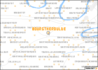 map of Bourgthéroulde