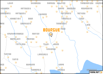 map of Bourgué