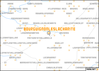 map of Bourguignon-lès-la-Charité