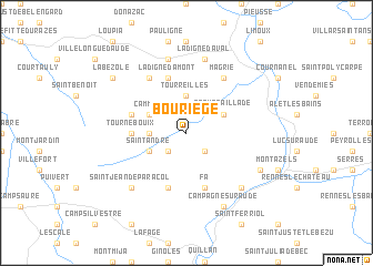map of Bouriège