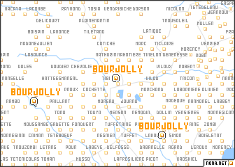 map of Bourjolly