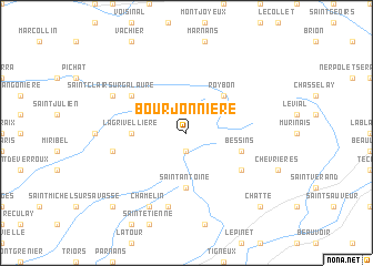 map of Bourjonnière