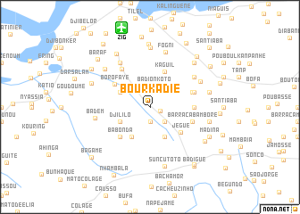 map of Bourkadié