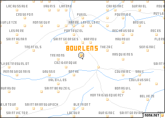 map of Bourlens