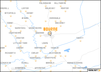 map of Bourne