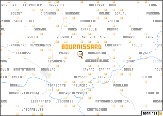 map of Bournissard