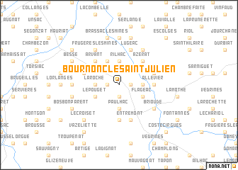 map of Bournoncle-Saint-Julien