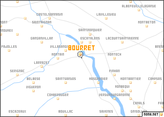 map of Bourret