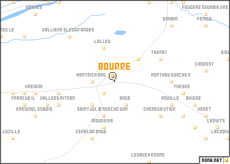 map of Bourré