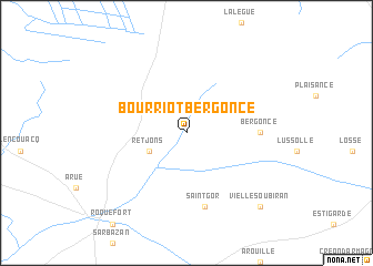 map of Bourriot-Bergonce