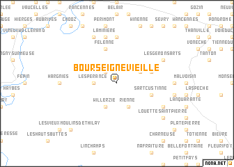 map of Bourseigne-Vieille