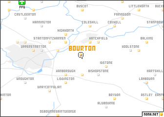 map of Bourton