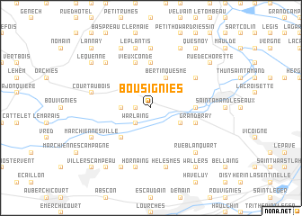 map of Bousignies