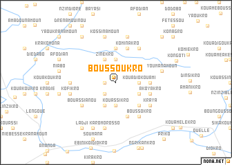 map of Boussoukro