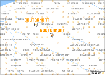 map of Bout dʼAmont