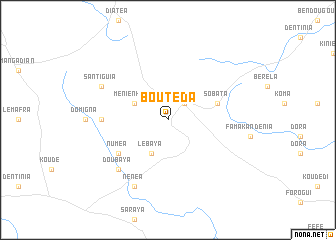 map of Boutéda