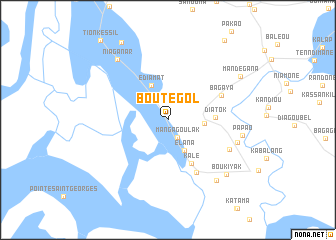 map of Boutégol