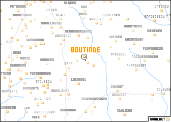 map of Boutindé