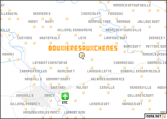 map of Bouxières-aux-Chênes