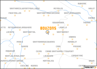 map of Bouzons