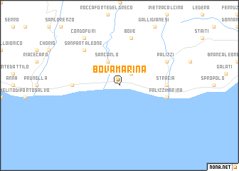 map of Bova Marina
